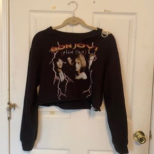 Bon Jovi Cropped Sweater